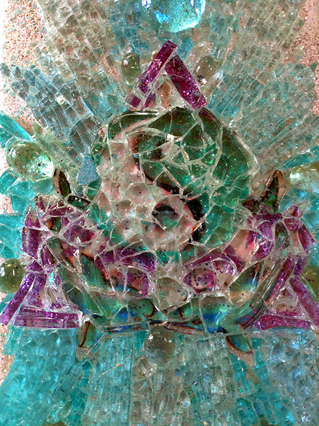 Mosaic Art Glass Om Symbol table top decor